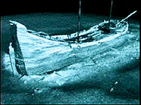 The nearly-intact remains of a boyer rest at the bottom of the Baltic Sea.